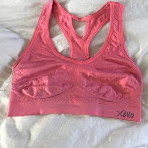 Hot pink XOXO sports bra!